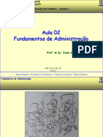 ADM DE EMPRESAadmAula02 - Prof. Paulo Sérgio