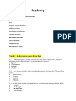 Psychiatry Questions - Combined All Previous Year Questions