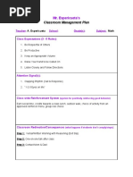 Classroom Management Plan: Mr. Espericueta's