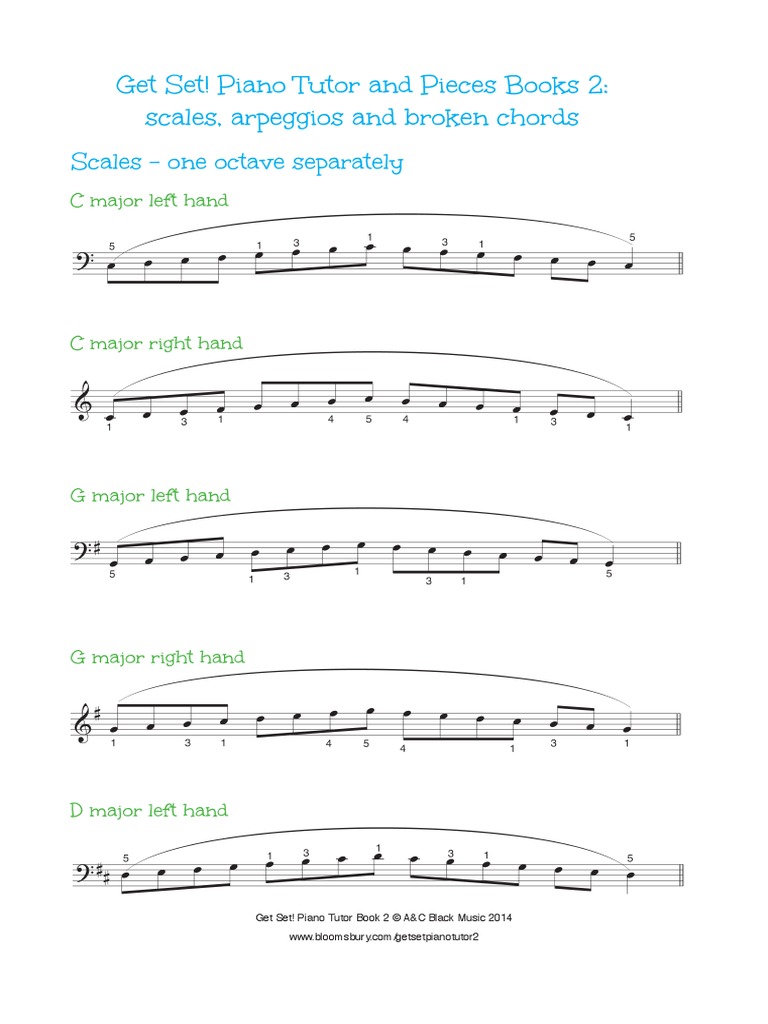 Scales and Arpeggios PDF Scale (Music) Chord (Music)