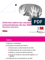 Resumen Ejecutivo Informe Necesidades Comunicativas ONG