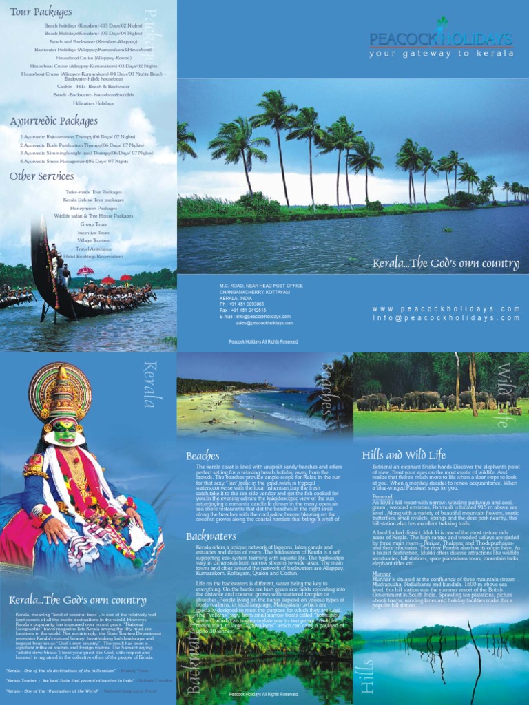 travel brochure for kerala
