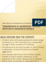 Transmission of Aggression Through Imitation of Aggressive Models