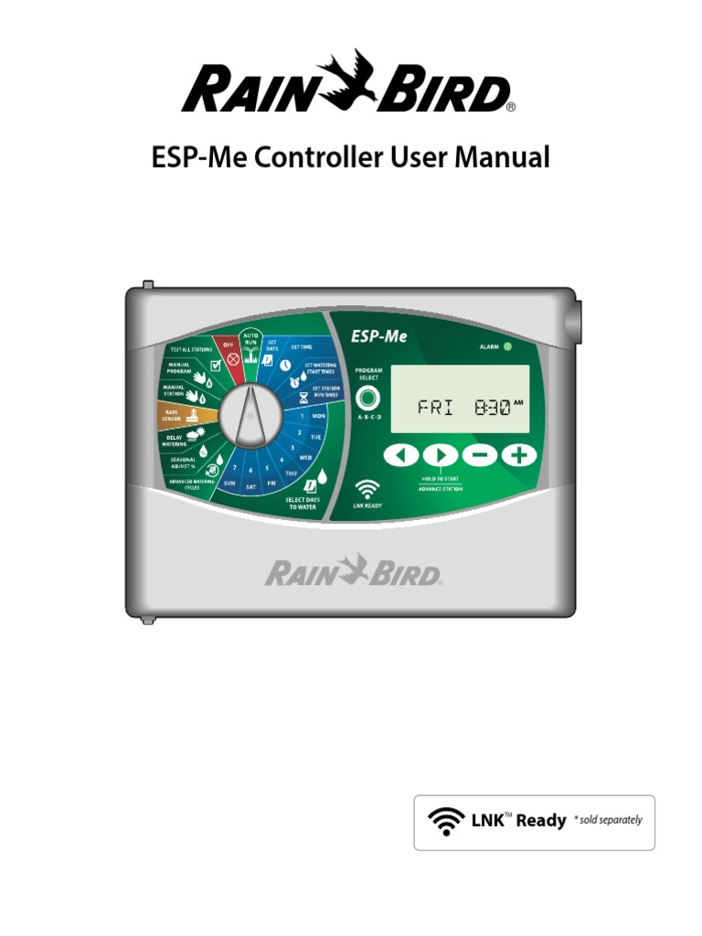 Programmateur D'arrosage Rain Bird ESP-Me Compatible Wi-Fi - Contrôle 4 à 22 Stations, écran LCD, Application
