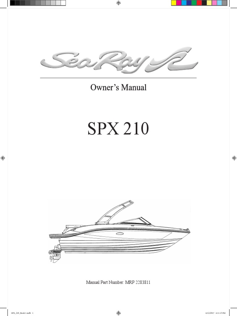 Sea Ray SPX 210 Owners Manual EN PDF Safety Water