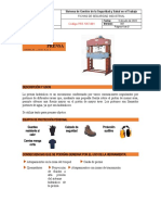 Ficha de Seguridad Prensa Hidráulica R y E