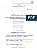 Importancia Del Perfil Lipídico e Índices Aterogénicos en El Seguimineto Del Riesgo Cardiovascular en Mujeres Menopáusicas