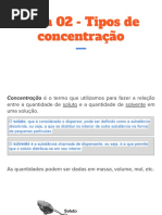 Aula 02 - Tipos de Concentração