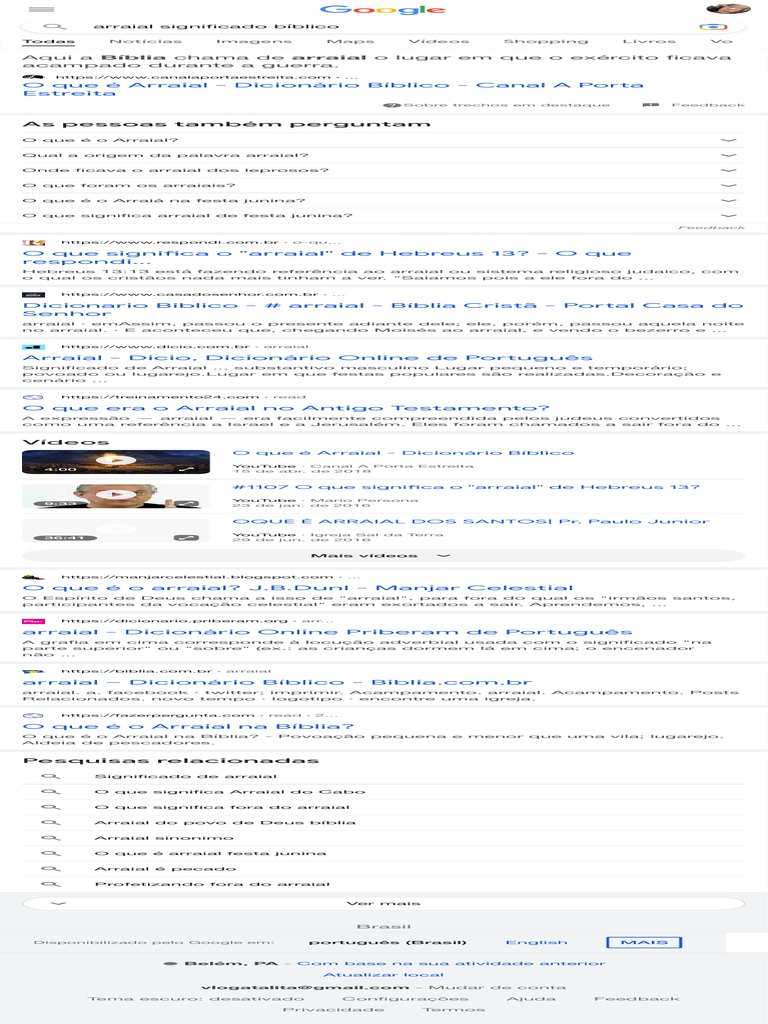 Arraial Significado Bíblico Pesquisa Google PDF Bíblia Judeus