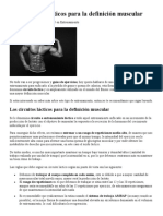 Los Circuitos Lácticos para La Definición Muscular