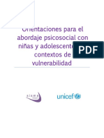 Orientaciones para El Abordaje Psicosocial Con Niñas y Adolescentes - SISMA UNICEF