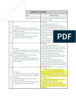 Assessment Criteria Criterion A: Analysing: Criteria Task Specific Criteria