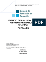 Estudio de la cuenca del Arroyo San Francisco Grande en Paysandú