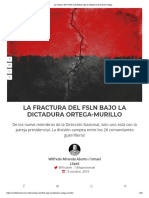 La Fractura Del Frente Sandinista Bajo La Dictadura de Daniel Ortega