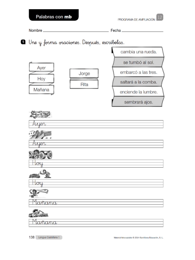 Palabras Con MB - 1° | PDF