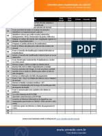 Checklist para Implantação Do Esocial: Item Ação Data Inicial Data Final A Fazer Fazendo Feito