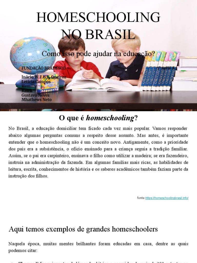 Homeschooling no Brasil: Guia Prático | PDF | Educação domiciliar