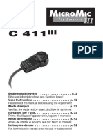 AKG Acoustics C 411 PP, C 411 III, C 411, C 411 L, C 411 PP Mikrofon, C 411 L Kondensator Klebe-Mikrofon Manual do usuário _ Manualzz