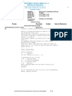 Informe de prueba PCR COVID-19 negativa