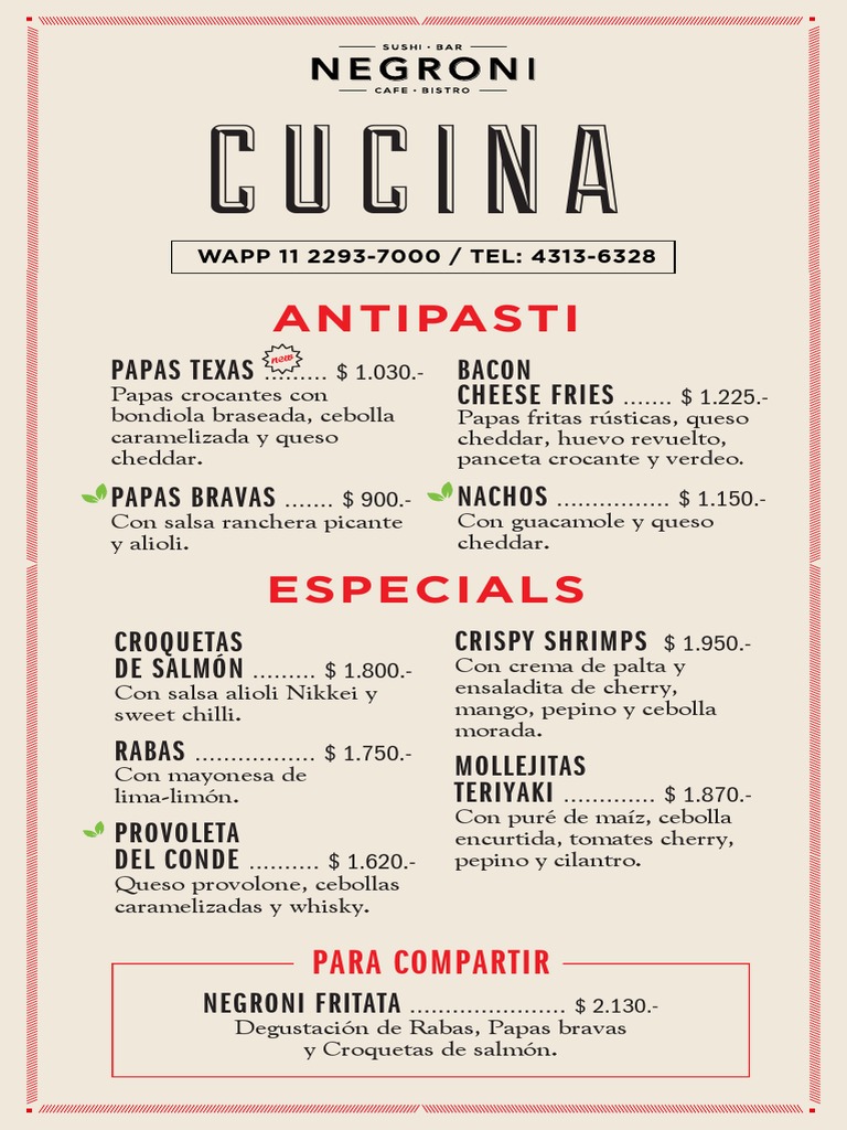 Menu Madero | PDF | Salsa | Té