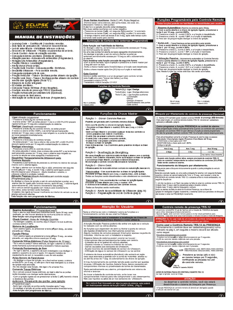 Do Manual em PDF - Eclipse Alarmes | PDF | Corrente elétrica ...