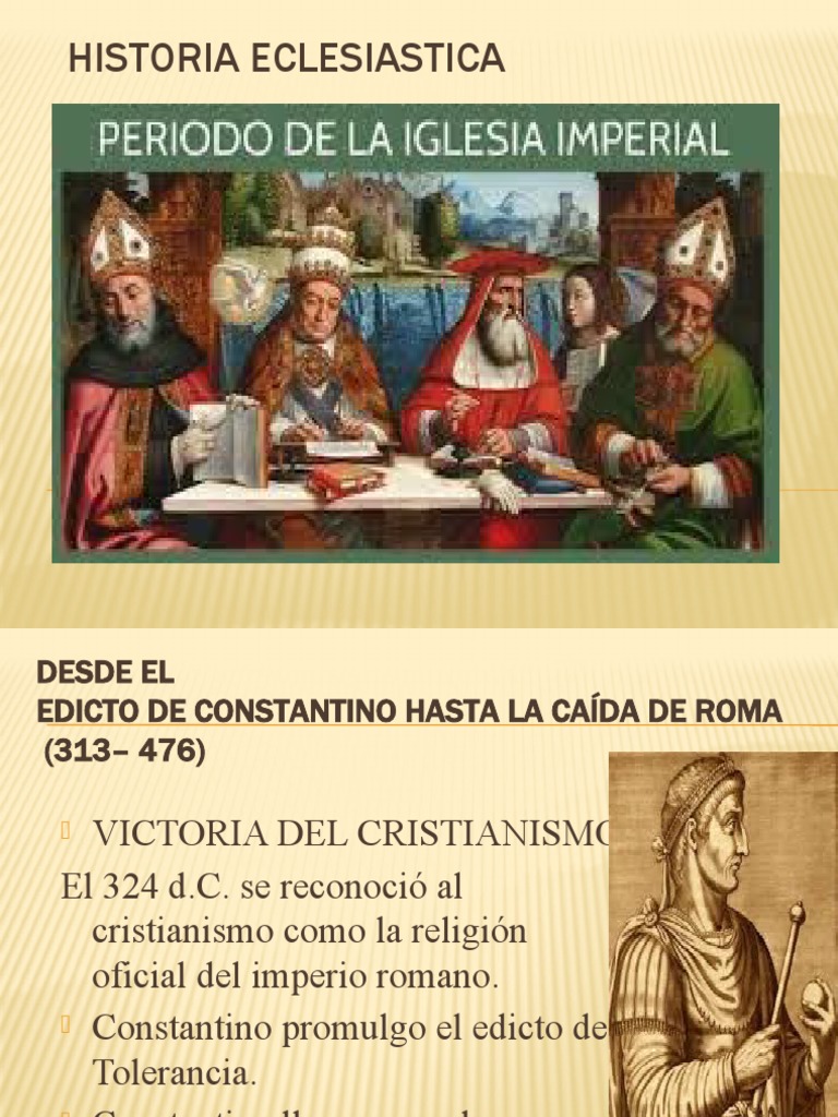 Historia de La Iglesia Exposicion | PDF | Constantino el grande ...