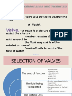 Valves Maintenance and Material