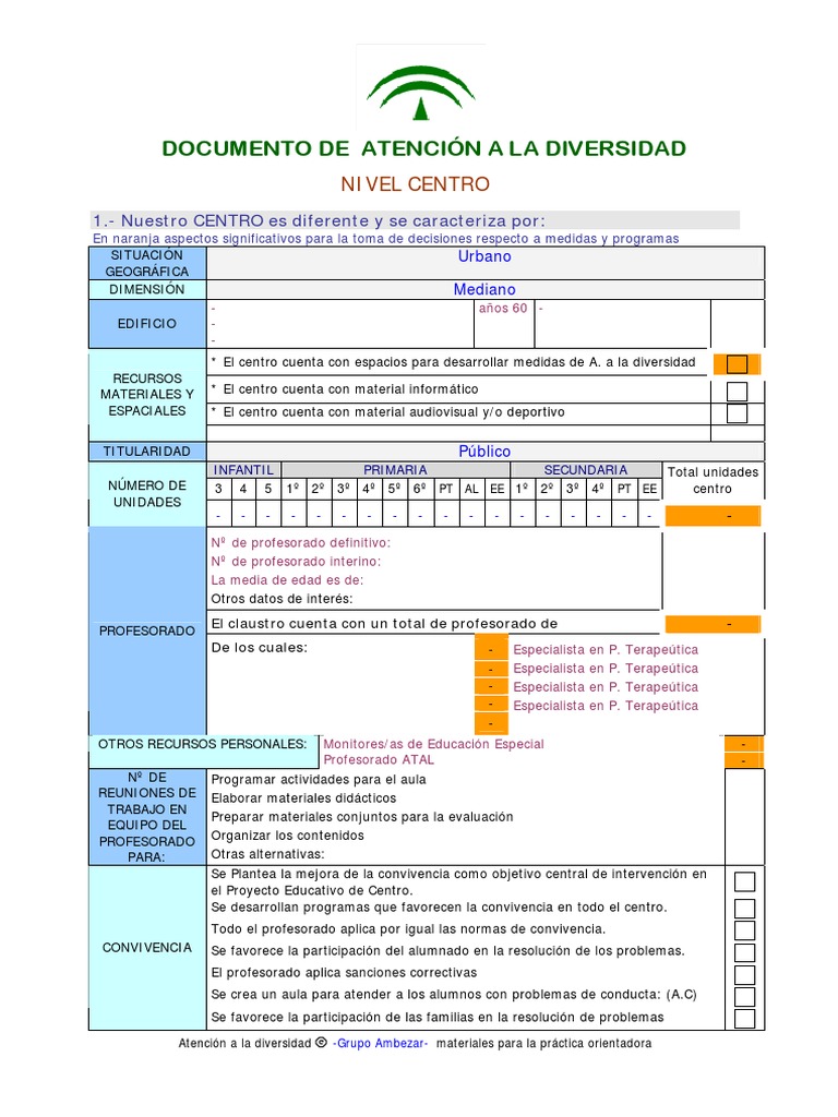 Plan de Atencion A La Diversidad Adaptado 3 Orden | PDF | Evaluación ...