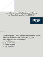 Local Government in Bangladesh: During The Ziaur Rahman Period (1976-82)