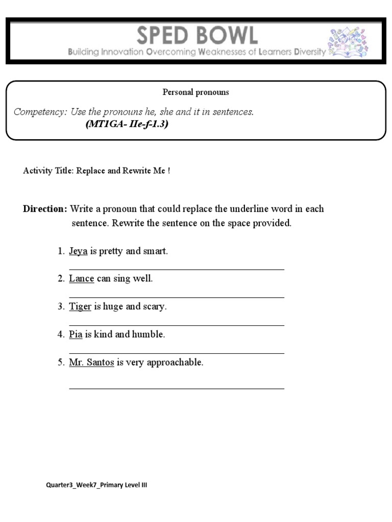 Sped Worksheets | PDF