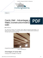 Cavity Wall - Advantages of Cavity Walls - Civil Engineering