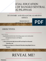 Financial Education Initiatives of Bangko Sentral NG Pilipinas