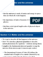 Section 1.3: Matter and The Universe