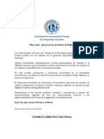 Comunicado de CGT