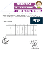 Sistema de Numeracion Decimal para Cuarto de Primaria