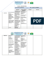 Planejamento de aulas de educação física sobre esportes e ginástica