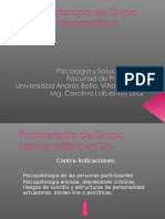 Psicoterapia de Grupo Psicoanalítica