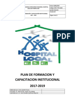 Plan de Capacitacion 2017 - 2019 Hosp Local