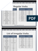 List of Regular Verbs: Forma Simples Passado Forma Simples Passado
