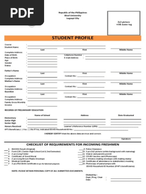 Student Profile