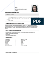 Jovelyn D. Manipon Resume Summary