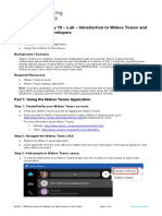 Module 3.1 - Activity 10 - Lab - Introduction To Webex Teams and Cisco Webex For Developers