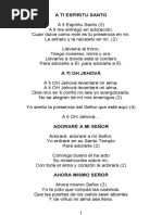 Letra de "Te Alabo" de Stanislao Marino | PDF