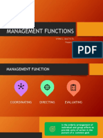 Management Functions-Coordinating, Directing, Evaluating