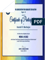 (CERTIFICATE) PAGE 10 Webicon 2022 - Harold R. Maribojoc (Management and Governance)