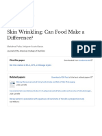 Skin Wrinkling: Can Food Make A Difference?: Cite This Paper