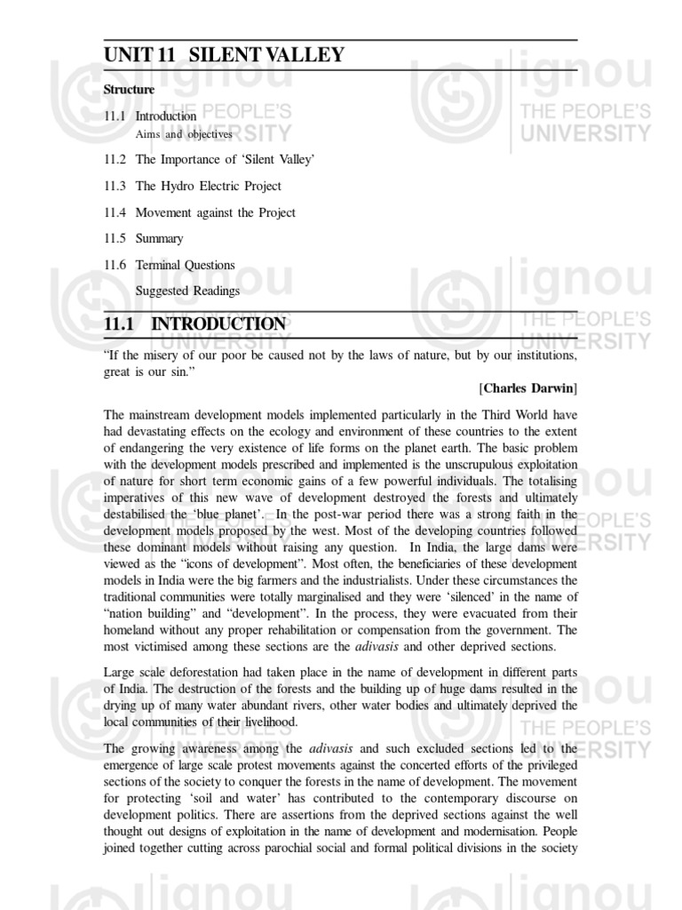 Silent Valley Movement PDF