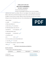 Apsk-22-Pt I-Eng-Iii Practice Worksheet: Section A (Reading)