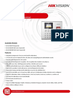 DS-K1T8003 Series Fingerprint Access Control Terminal: Available Models