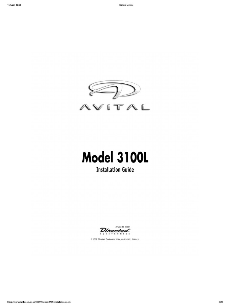 Viper 3100 Installation Guide | PDF